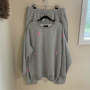 Brunette The Label Special Edition Heart Big Sister Crew & Jogger Set